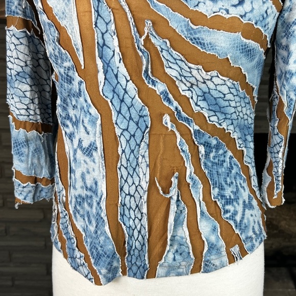 Cactus Flower vintage distressed torn destroyed top size Medium - Picture 4 of 13